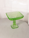 Vintage LE Smith Medium Green Trellis Compote