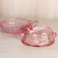 Vintage LE Smith Medium Pink Glass Bunny Rabbit Lidded Dish