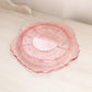 Vintage LE Smith Medium Pink Glass Leaf Plate