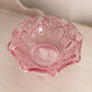 Vintage LE Smith Medium Ruffled Pink Glass Quintec Bowl