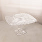 Vintage LE Smith Medium Square Clear Glass Trellis Cake Stand