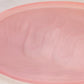 Vintage LE Smith Oval Pink Satin Glass Swan Tray