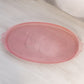Vintage LE Smith Oval Pink Satin Glass Swan Tray