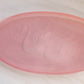 Vintage LE Smith Oval Pink Satin Glass Swan Tray