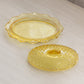 Vintage LE Smith Oval Yellow Glass Lidded Hobnail Butter Dish
