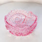 Vintage LE Smith Pink Glass Comet in the Stars Bowl