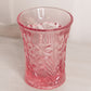 Vintage LE Smith Pink Glass Dogwood Floral Cup