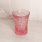 Vintage LE Smith Pink Glass Dogwood Floral Cup