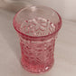 Vintage LE Smith Pink Glass Dogwood Floral Cup