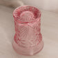 Vintage LE Smith Pink Glass Dogwood Floral Cup