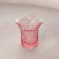 Vintage LE Smith Pink Glass Dogwood Spooner or Vase