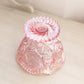 Vintage LE Smith Pink Iridescent Glass Sawtooth Edge Compote
