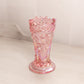 Vintage LE Smith Pink Iridescent Vase with Sawtooth Edge