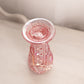 Vintage LE Smith Pink Iridescent Vase with Sawtooth Edge
