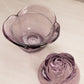 Vintage LE Smith Purple Glass Covered Rose Lidded Dish