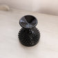 Vintage LE Smith Short Black Amethyst Glass Hobnail Goblet