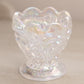 Vintage LE Smith Small Clear Iridescent Glass Toothpick Holder