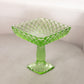 Vintage LE Smith Small Green Trellis Compote