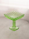 Vintage LE Smith Small Green Trellis Compote