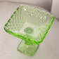 Vintage LE Smith Small Green Trellis Compote