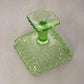 Vintage LE Smith Small Green Trellis Compote