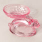 Vintage LE Smith Small Pink Glass Bunny Rabbit Lidded Dish