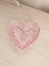 Vintage LE Smith Small Pink Glass Heart Shaped Dish