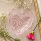 Vintage LE Smith Small Pink Glass Heart Shaped Dish
