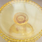 Vintage LE Smith Small Yellow Glass Hobnail Cake Stand