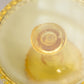 Vintage LE Smith Small Yellow Glass Hobnail Cake Stand