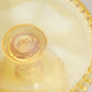 Vintage LE Smith Small Yellow Glass Hobnail Cake Stand