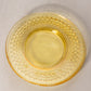Vintage LE Smith Medium Yellow Glass Hobnail Plates (Set of 2)