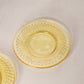 Vintage LE Smith Medium Yellow Glass Hobnail Plates (Set of 2)