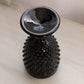 Vintage LE Smith Tall Black Amethyst Glass Hobnail Goblet
