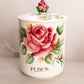 Vintage Lefton Ceramic Floral Rose Canisters (Set of 3)