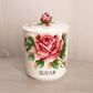 Vintage Lefton Ceramic Floral Rose Canisters (Set of 3)