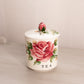 Vintage Lefton Ceramic Floral Rose Canisters (Set of 3)
