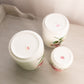 Vintage Lefton Ceramic Floral Rose Canisters (Set of 3)