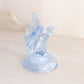 Vintage Light Blue Fenton Glass Butterfly Ring Holder Figurine
