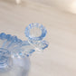 Vintage Light Blue Glass Fancy Double Candleholder