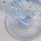 Vintage Light Blue Glass Fancy Double Candleholder