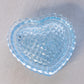 Vintage Light Blue Glass Heart Lidded Dish