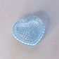 Vintage Light Blue Glass Heart Lidded Dish