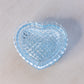 Vintage Light Blue Glass Heart Lidded Dish