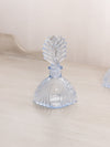 Vintage Light Blue Glass Perfume Bottle with Fancy Designs