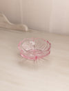 Vintage Extra Small LE Smith Pink Glass Thistle Bowl