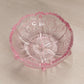 Vintage Extra Small LE Smith Pink Glass Thistle Bowl