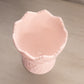 Vintage Light Pink Milk Glass Footed Planter Vase