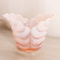 Vintage Light Pink Opalescent Leaf Vase
