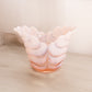 Vintage Light Pink Opalescent Leaf Vase